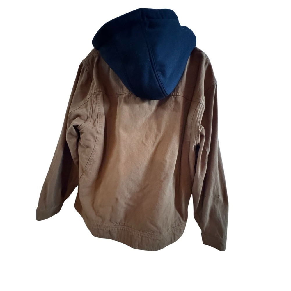 Sullen Art Collective Brown Survivalist Duck Canvas Jacket XL Black Hoodie *Flaw - Picture 5 of 10